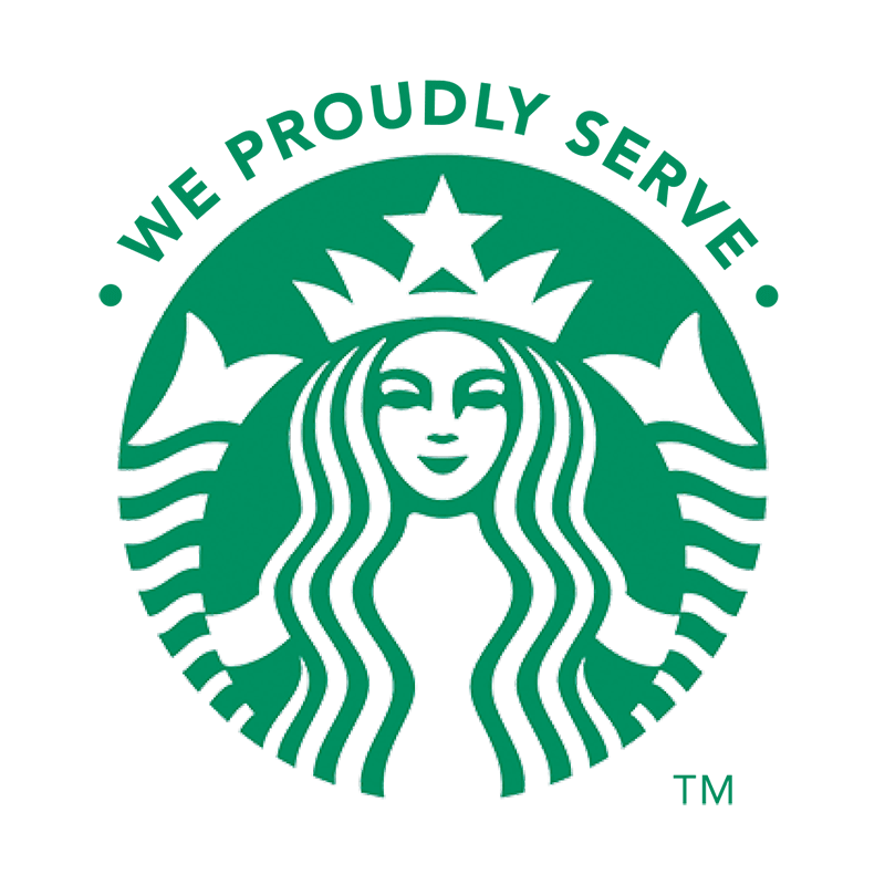 We proudly server Starbucks logo